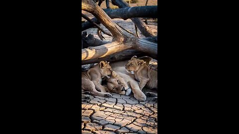 A Helping hand for the lion Trapped Under a Tree.