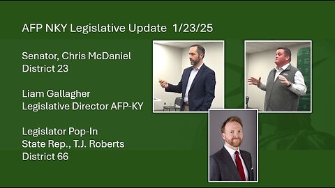 Sen. McDaniel and Liam Gallagher speak about current legislation