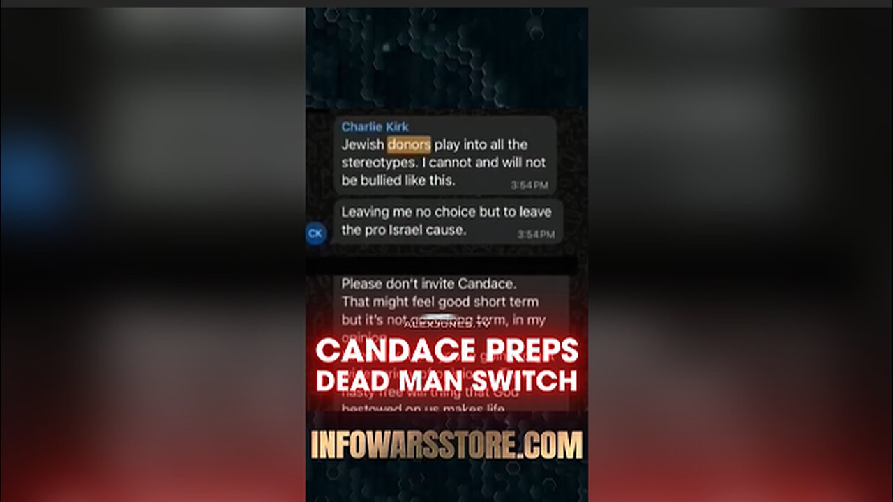 Alex Jones: Candace Owens Sends Dead Man Switch To Tucker Carlson & Andrew Tate - 10/8/25