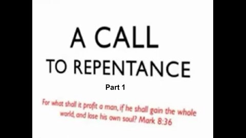 A Call To Repentance 1