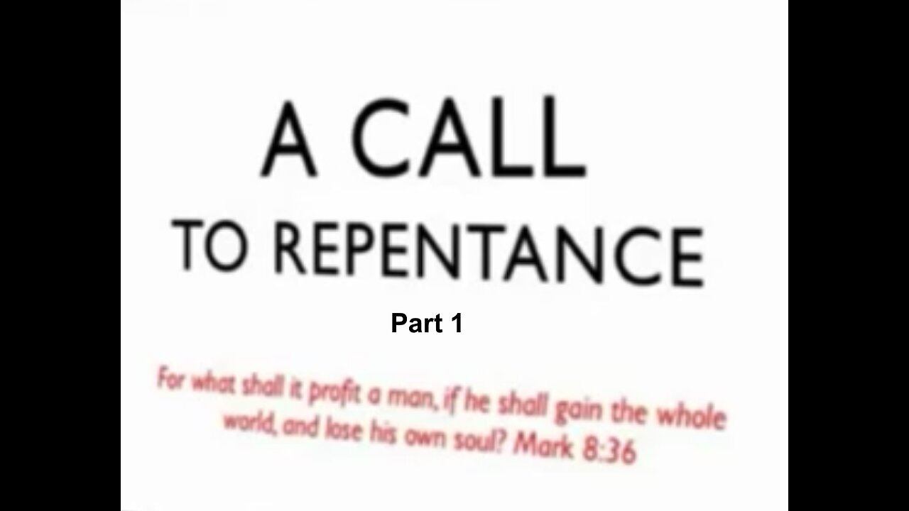 A Call To Repentance 1