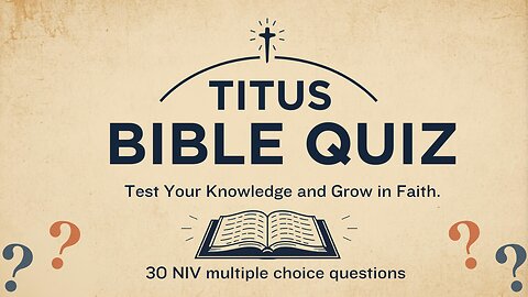 Bible Quiz Titus 30 NIV Questions