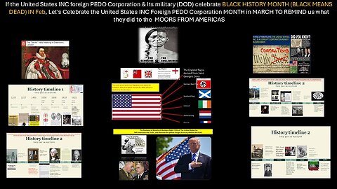 MARCH IS USA INC FOREIGN PEDO CORP MONTH. WE SHALL NOT FORGET WHAT THE USA INC DID TO THE MOORS