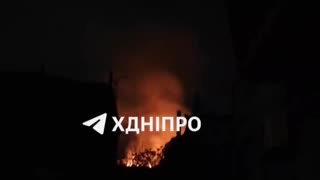 Dnipro, explosions was heard in the city, after which a fire broke out in a residential building.