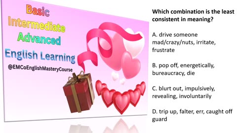 Advanced American English Quiz; Lesson 2; Part 1;