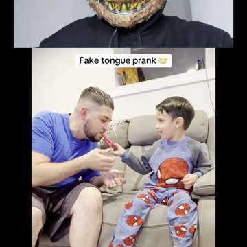 Funny tongue prank reaction 😂😂😂