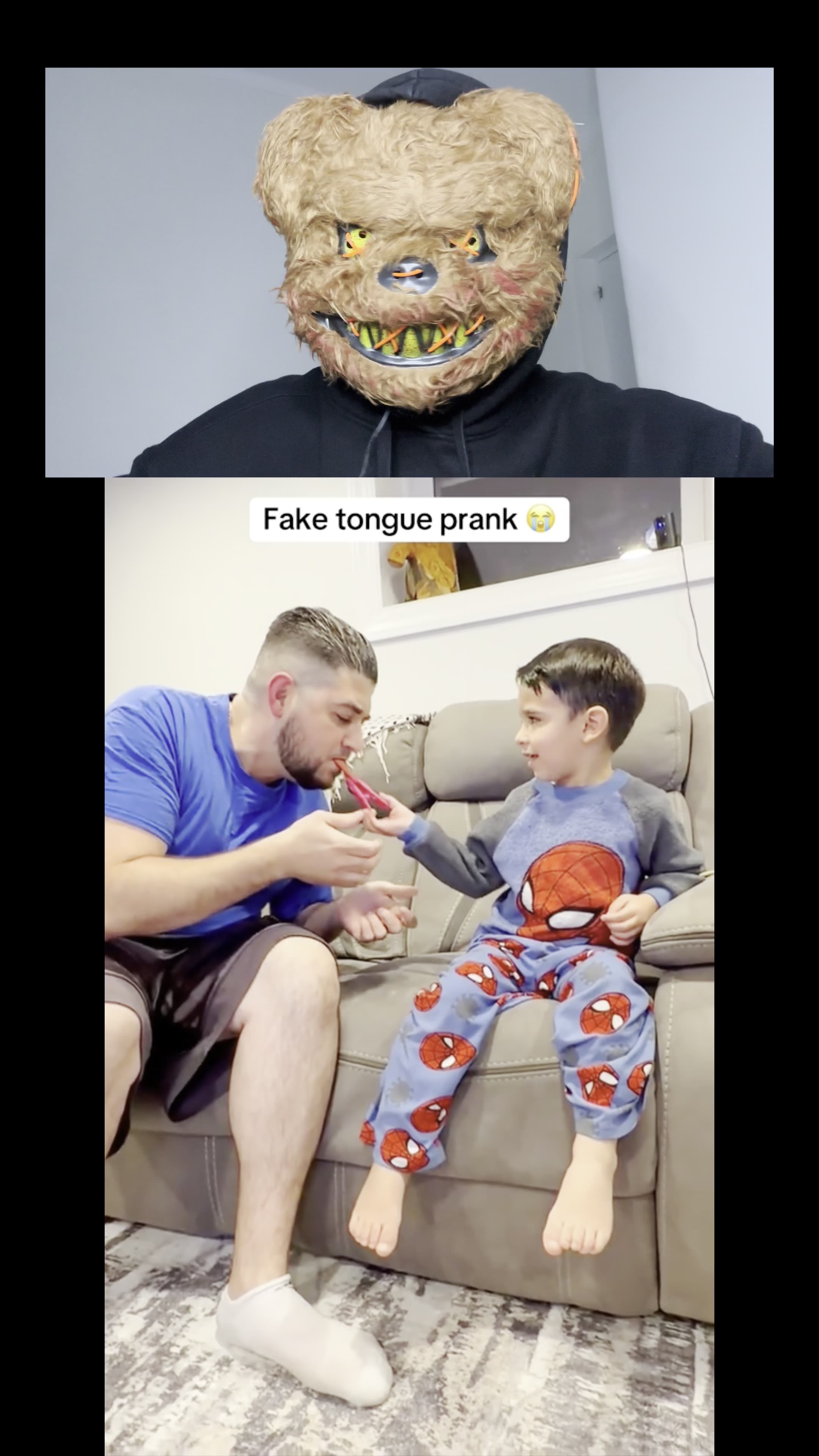 Funny tongue prank reaction 😂😂😂