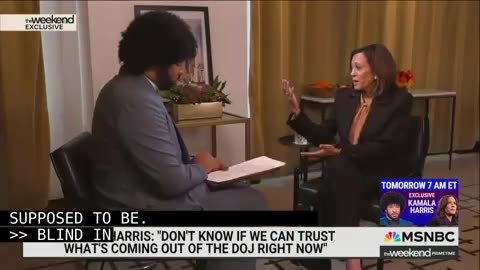 Kamala Harris Slams Trump DOJ In New MSNBC Interview: Targeting People For ‘What They Look Like’