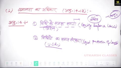 19 (भारतीय संविधान एवं राजव्यवस्था - महेंद्र सिंह सर ) Part-3 मूल अधिकार 21-March