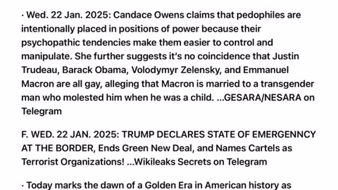 WTPN 1-23-25 Golden age begins. Deportations, government purge, energy independence