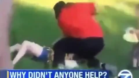 Black attacks White woman, blacks stand around and film