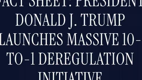 Trump Massive 10-to-1 to UnLeash Prosperity through DeRegulation