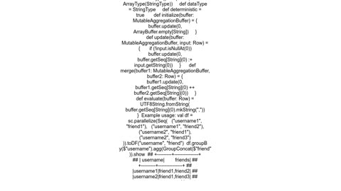 Spark SQL replacement for MySQL&#39;s GROUP_CONCAT aggregate function