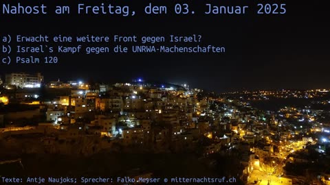 Nahost am Freitag, dem 03. Januar 2025