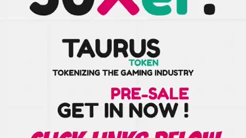 TAURUS TOKEN must see 50Xer GAMING TOKEN PRESALE - get YOUR top position now - TOP TEAM ROB BUSER