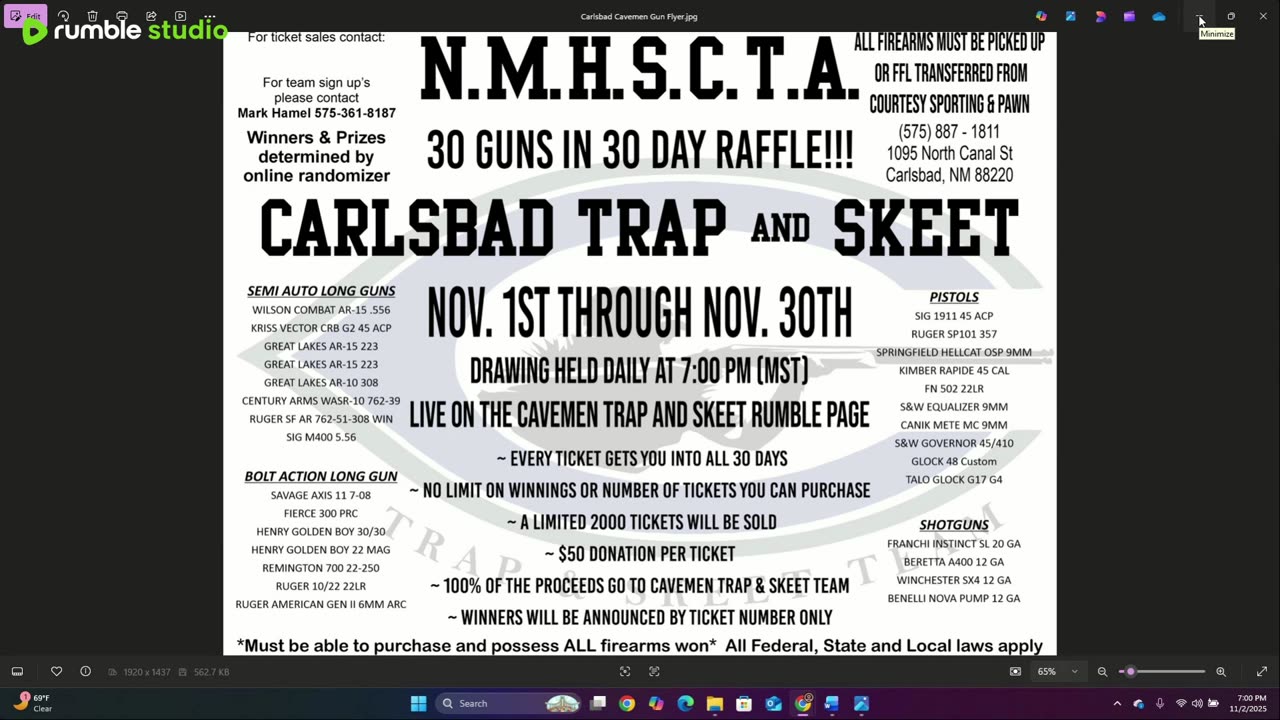 DAY 2 of Carlsbad Trap & Skeet 30 in 30 Raffle