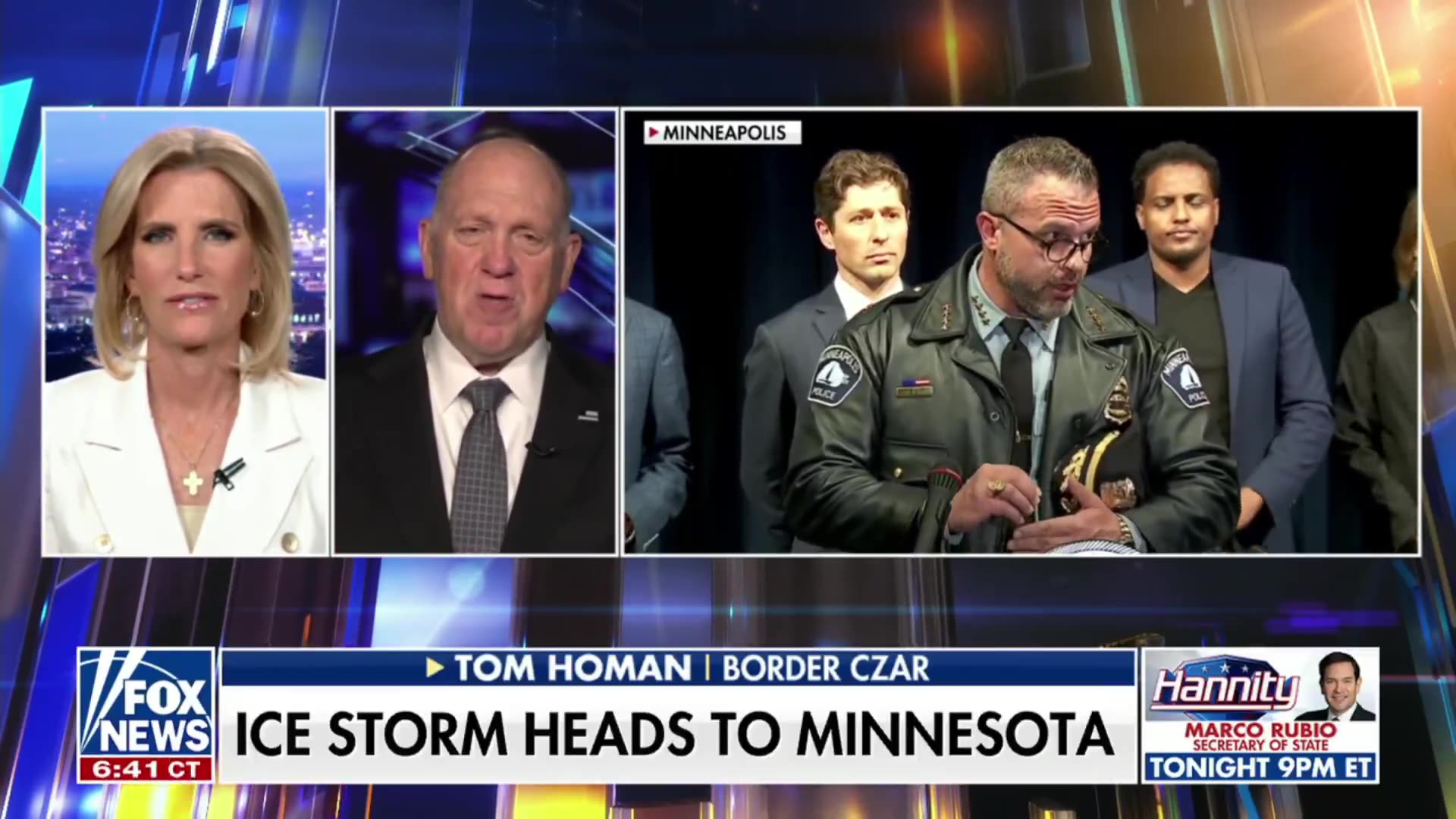 Tom Homan responds to Minneapolis Police Chief for telling residents to call cops on ICE