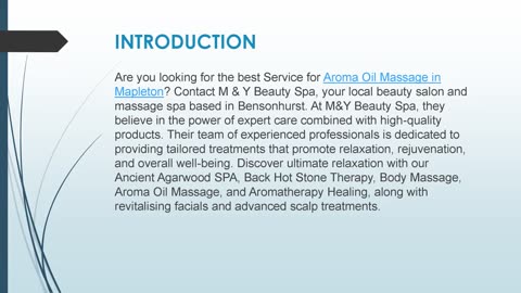 Best Service for Aroma Oil Massage in Mapleton