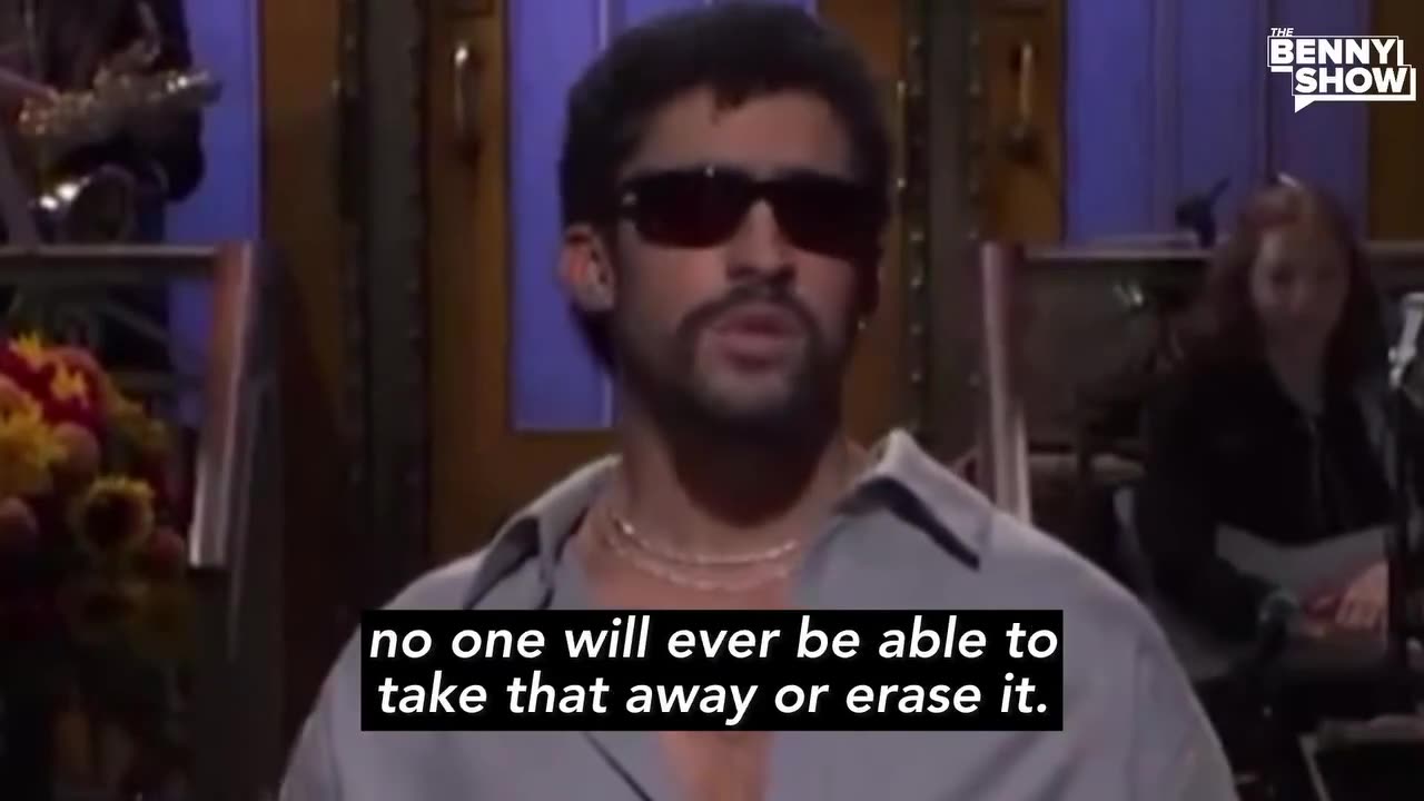 Bad Bunny speech in Spanish so that maga doesnt get it