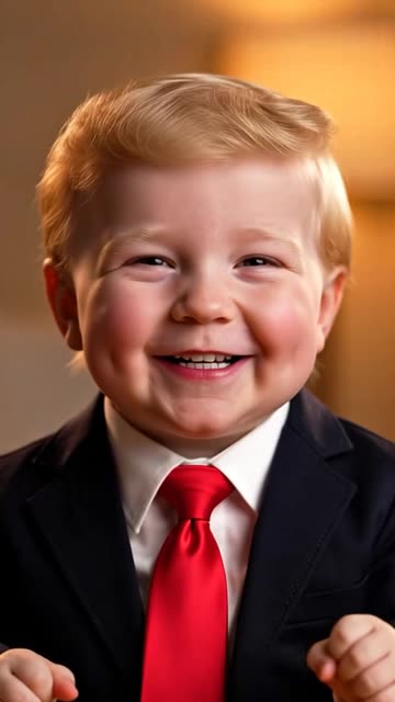 Baby Trump Tells Dad Joke