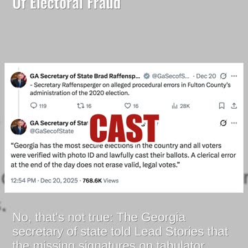 Fact Check: Fulton County's 315,000 Unsigned Early Votes Are NOT Proof Of Electoral Fraud
