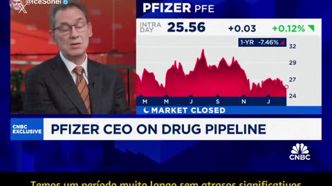 CEO da Pfizer: Fabricantes de vacinas precisam de escudo de responsabilidade