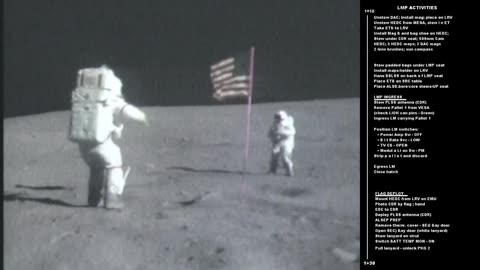 Highlights from Apollo 16 Moon Landing (Day 6 Moon Walk 1)