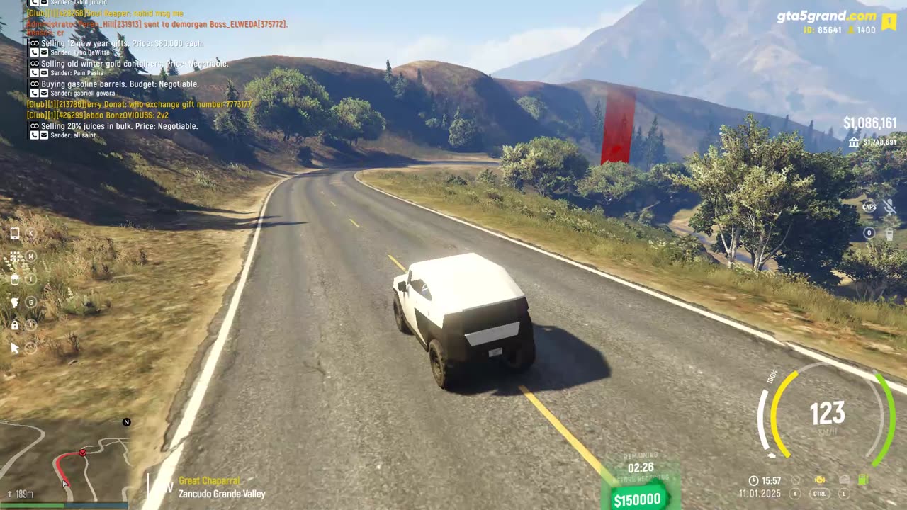 GTA V - Grand RP EN1 - Corrida Montes - Esferas de Influência - 11-01-2025 - Sargento Rodrigues