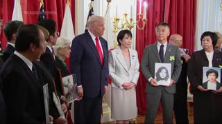 Trump meets Japanese people whose relatives were abducted by North Korea