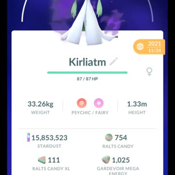 Pokémon GO-Evolving Shadow Kirlia