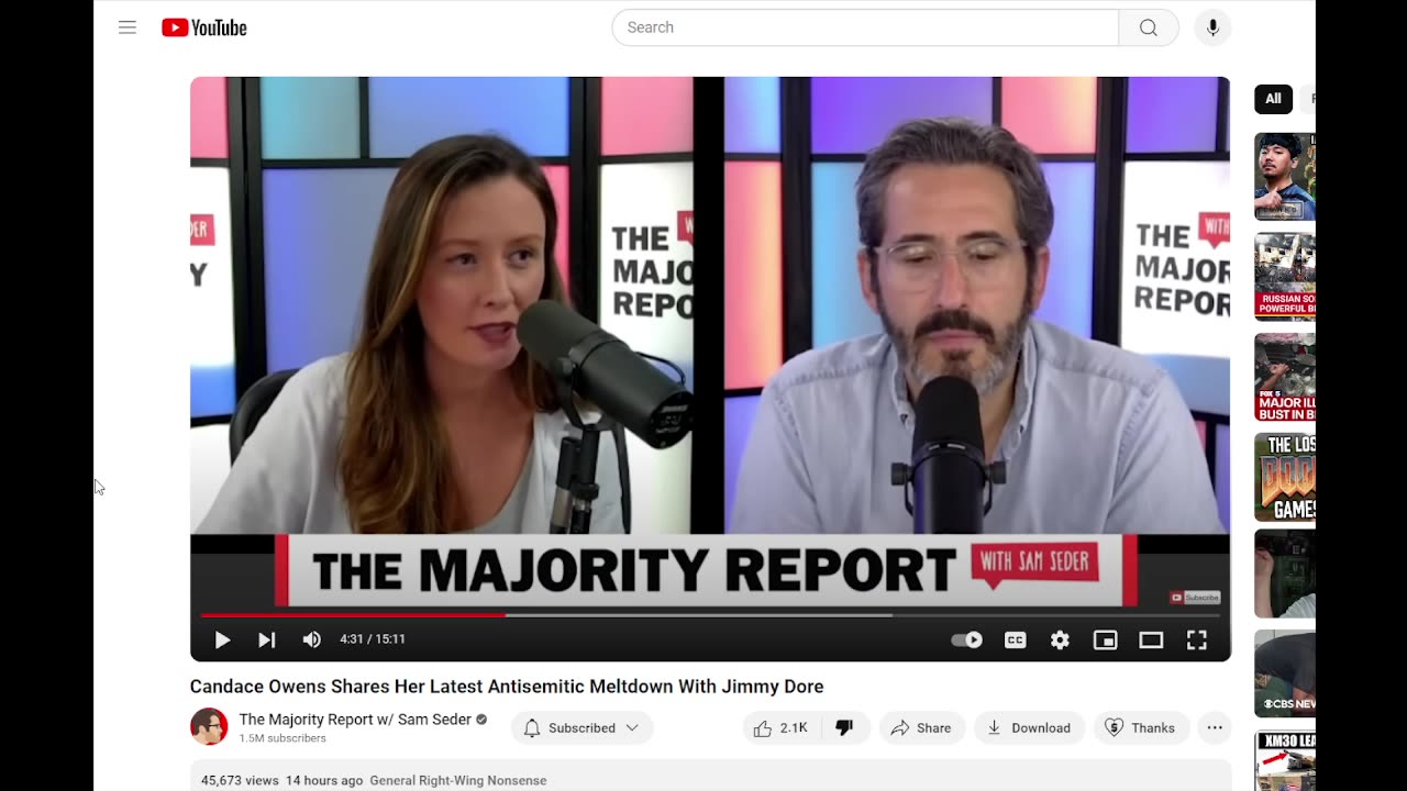 Sam Seder and the Majority Report Attack Candace Owens and Jimmy Dore