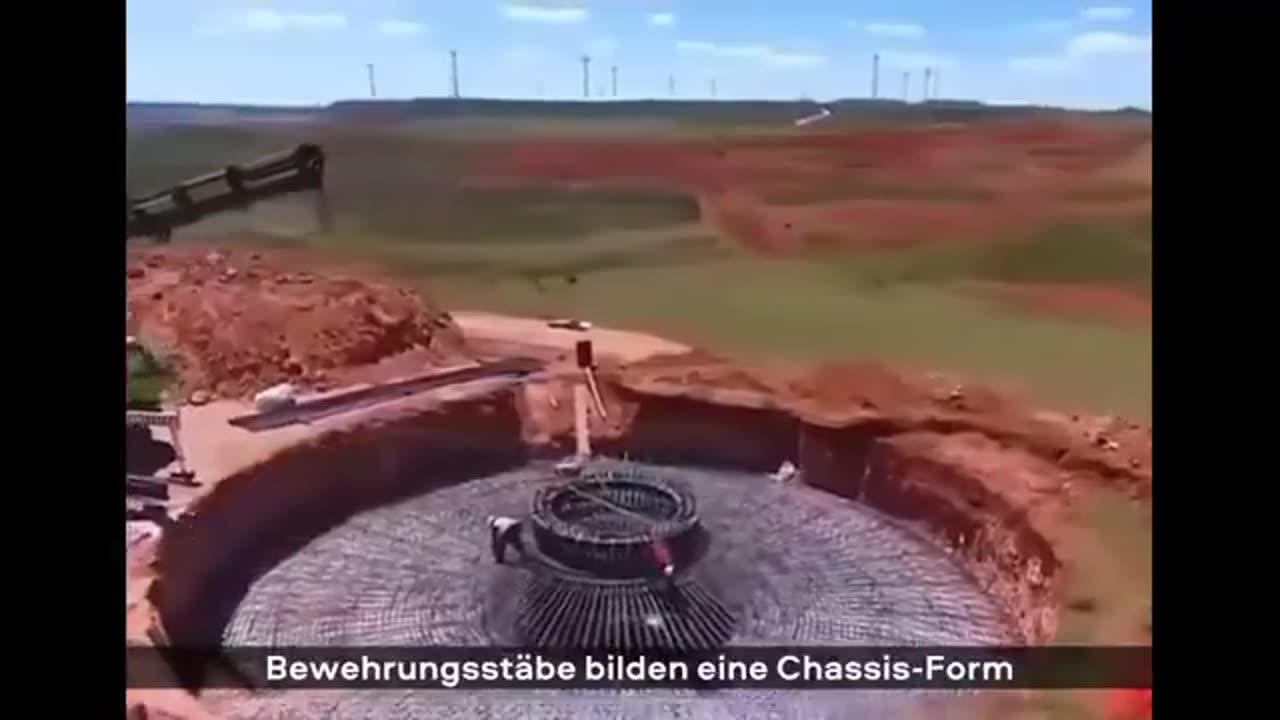 Bau eines Windrades Windenergie