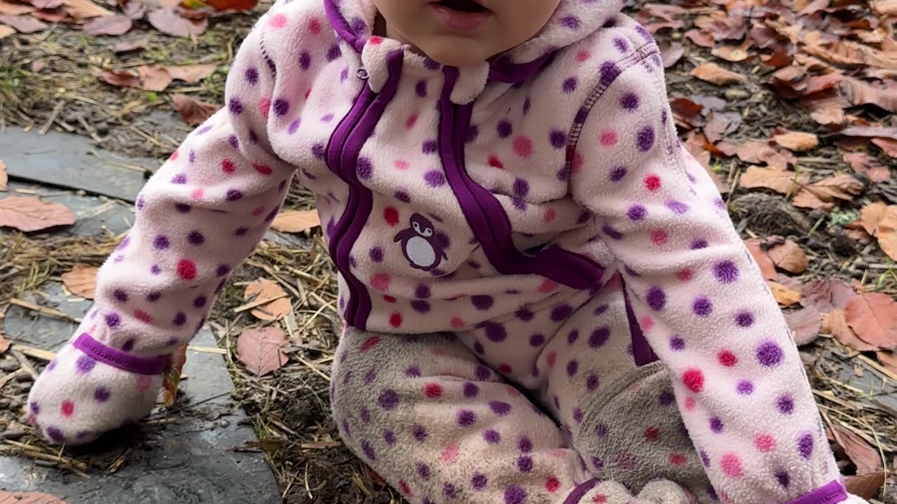 Baby Kayla Playing in the Rain with the Bunnies | Puddle Fun