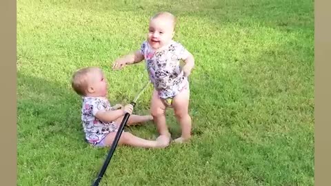 Funny Videos with baby playing in/ or with water