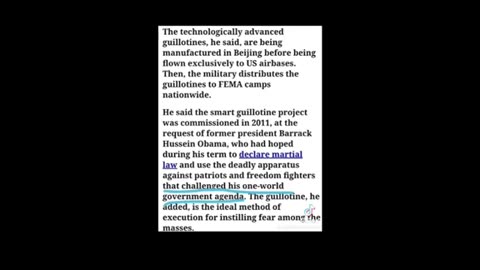 FEMA and guillotines ..