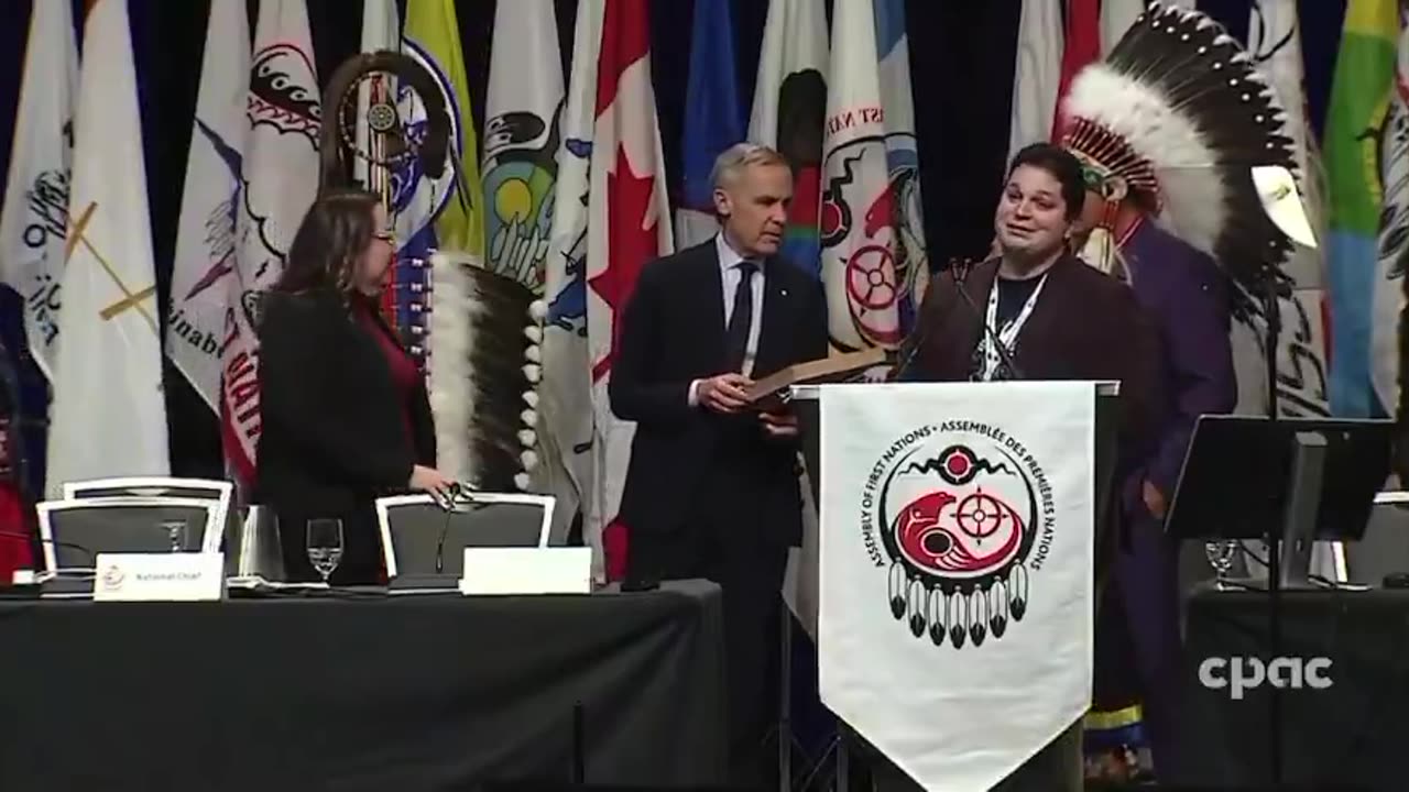Pissed off Indigenous Chief YELLS at Mark Carney