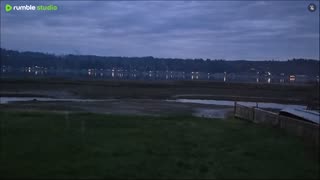 Calm gray day on the water