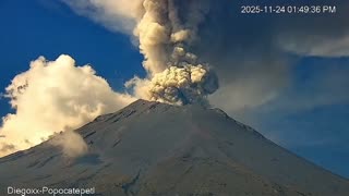 Popocatepetl, Mexico this afternoon