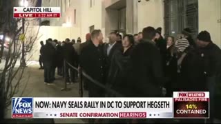 Veterans lined up in DC to support Hegseth