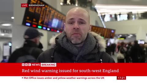 Storm Goretti 'weather bomb' hits UK, as rare 'danger to life' warning comes into force | BBC News