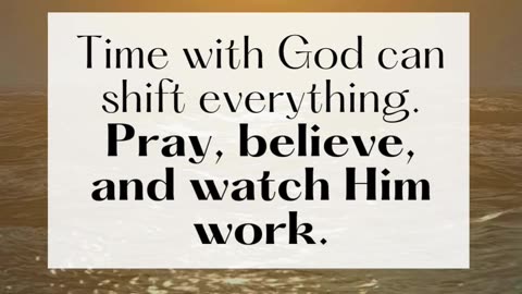 Pray, believe, and watch Him work.