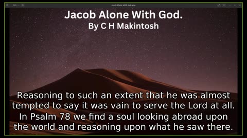 Jacob Alone With God By C H Makintosh