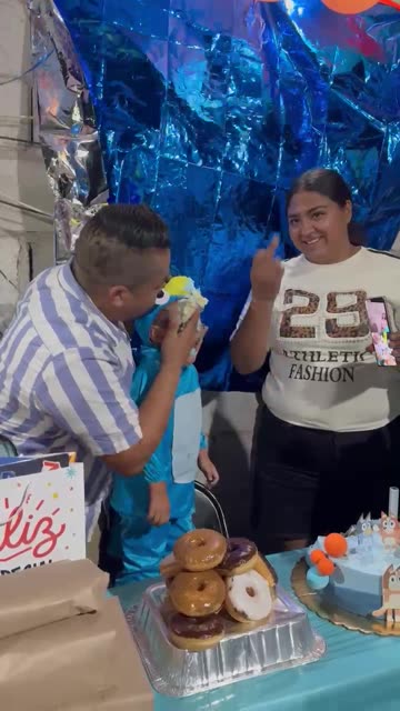 Kid Gets Pushed Into His Cake On His Birthday