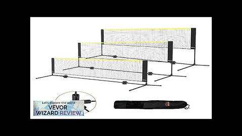 VEVOR Badminton Net Height Adjustable Volleyball Net 10ft Wide Foldable Pickleball Net Review