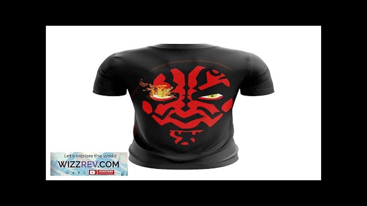 Star Wars Evil Villain Darth Maul Face Design Black T-Shirt Review