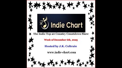 Indie Top 20 Country Countdown Show for December 6th, 2025