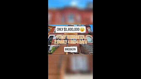 ONLY $1.6M 👀 Fully Renovated 2-Family 4 Bed • 4 Bath Historic Brooklyn Townhouse
