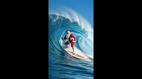 Surfer Santa