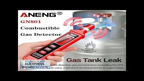 ANENG GN801 Gas-sensitive Semi-conduct Detector 300~10000PPM Gas Leakage Analyzer Review