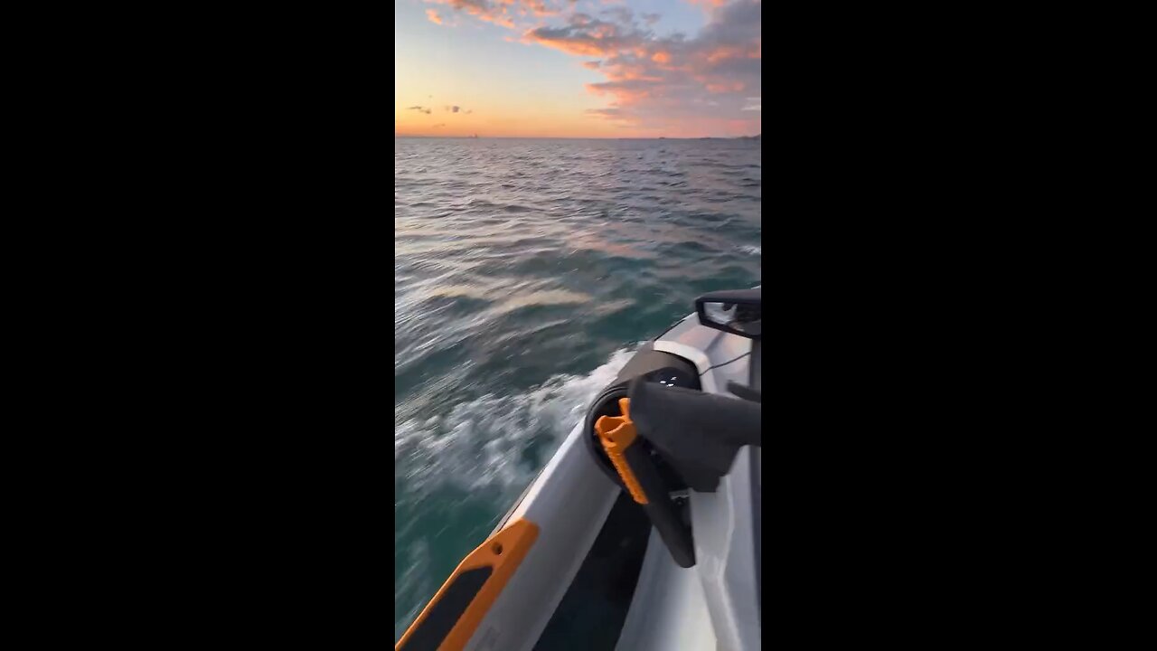 I’m riding a jet ski